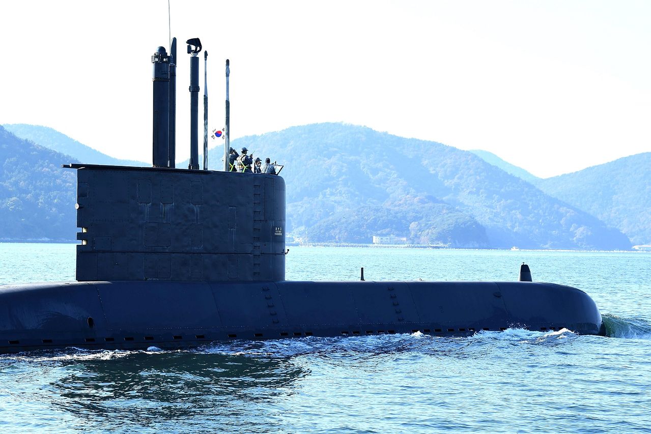운항 중인 손원일함. [사진 해군본부 정훈공보실]