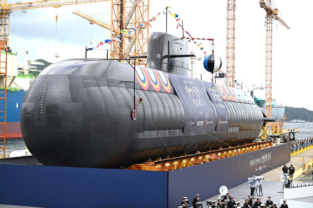 2025년 장영실함의 진수식. [사진 해군본부 정훈공보실]