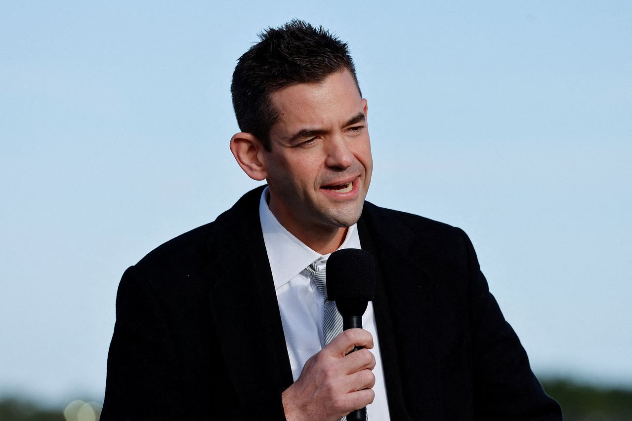 제라드 아이작먼 NASA 국장이 지난 1월 17일 미국 플로리다주 케이프 커내버럴에서 NASA의 차세대 달 로켓 출시를 발표하고 있다. 로이터=연합뉴스 