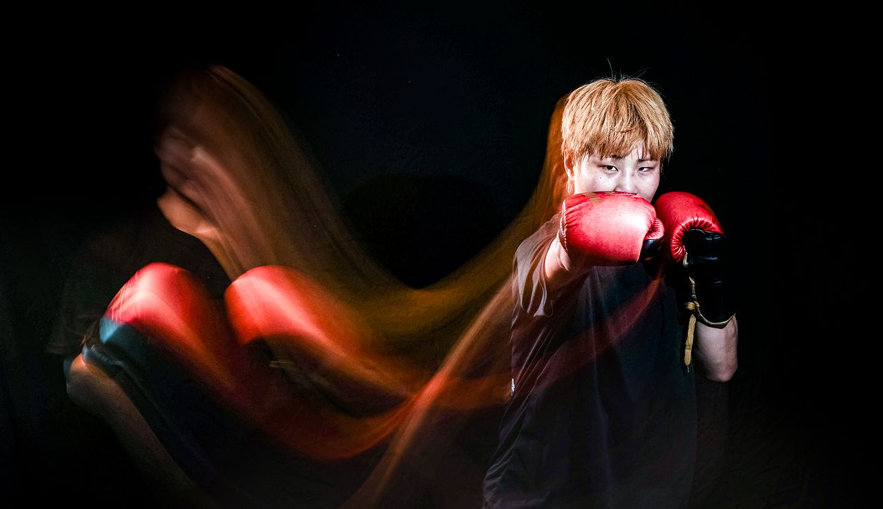 취미로 복싱을 시작한 지 10년 만에 세계 챔피언에 도전하는 신보미레. ‘복싱의 성지’인 미국 뉴욕 매디슨스퀘어가든에서 WBA·IBF·WBO 여자 수퍼페더급 통합 챔피언 알리시아 바움가드너와 타이틀전을 벌인다. 김경록 기자