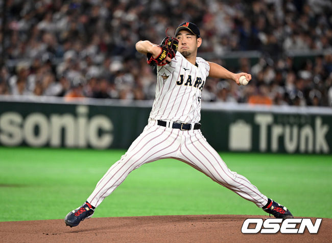 [OSEN=도쿄(일본), 손용호 기자] 7일 일본 도쿄돔에서 2026 월드베이스볼클래식(WBC) 조별리그 C조 대한민국과 일본의 경기가열렸다. 1회초 일본 기쿠치가 역투하고 있다. 2026.03.07/spjj@osen.co.kr