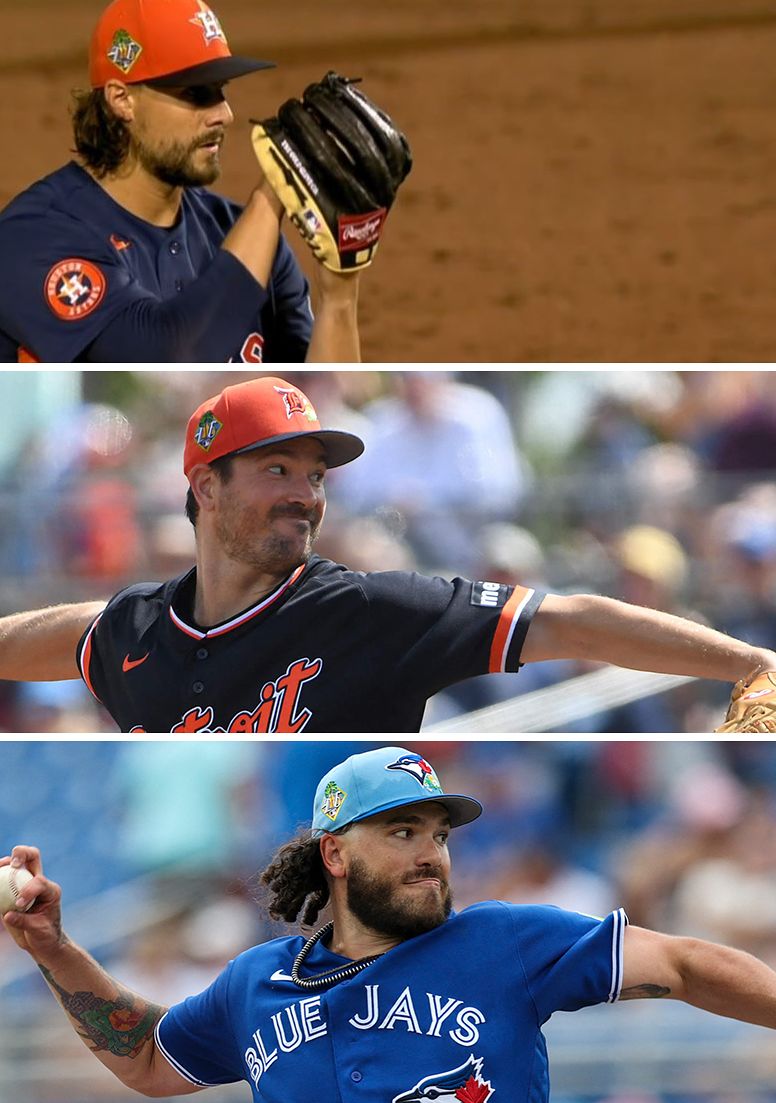 지난해 KBO리그를 평정한 와이스(위 사진), 앤더슨(가운데), 폰세. 올해 MLB에서 ‘역수출 신화’에 도전한다. [AFP, 로이터=연합뉴스, 사진 MLB닷컴 캡처] 