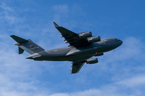 미 공군의 C-17A 글로브마스터 III 수송기. AFP=연합뉴스