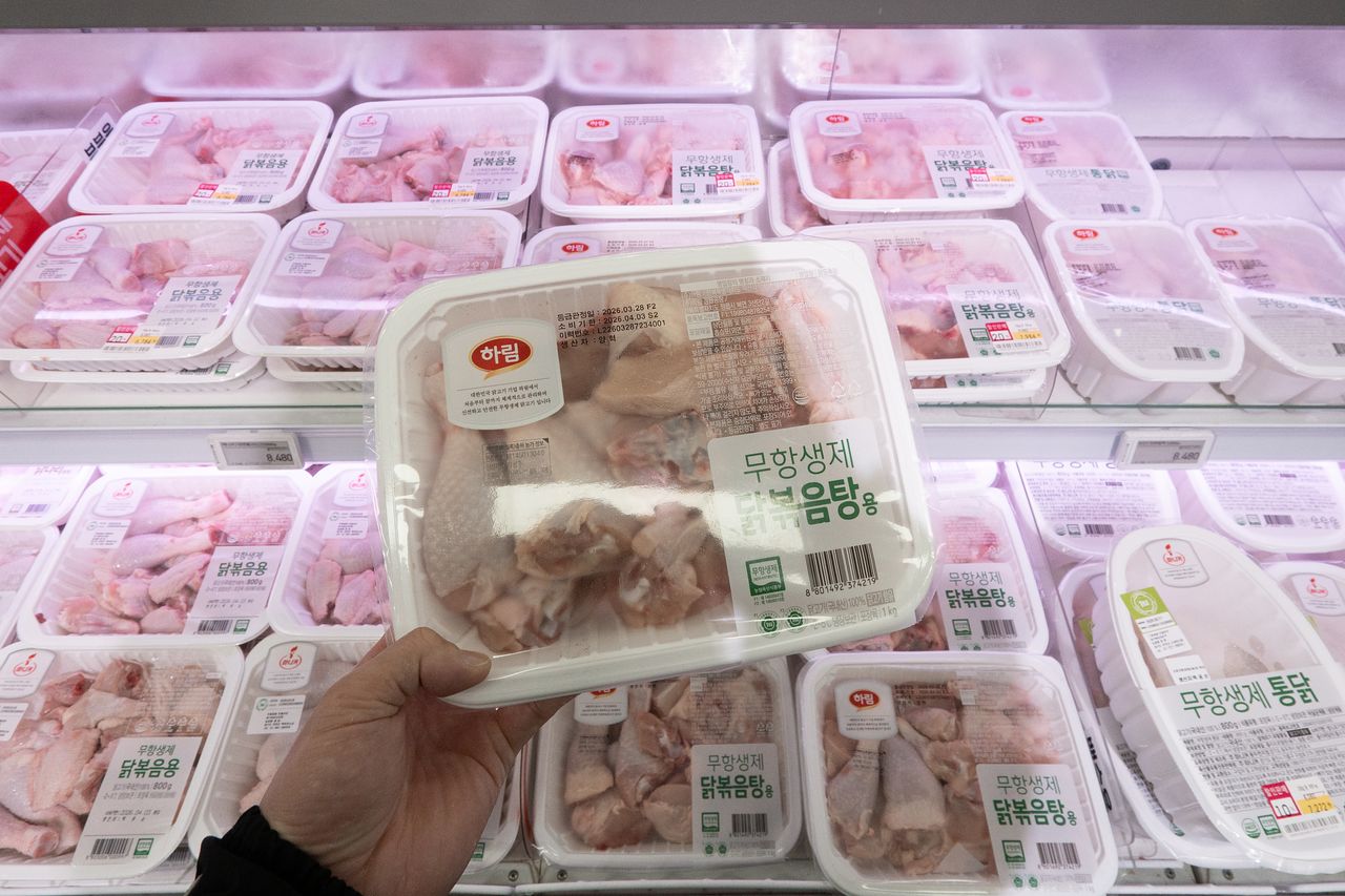 29일 서울 시내 대형마트에 닭고기 등 육계 판매대 모습. 연합뉴스