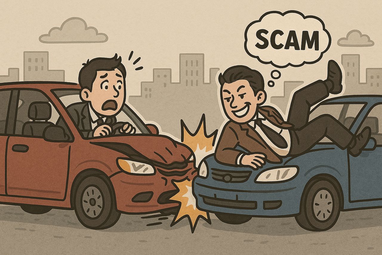 자동차 보험사기 이미지. 챗GPT 생성