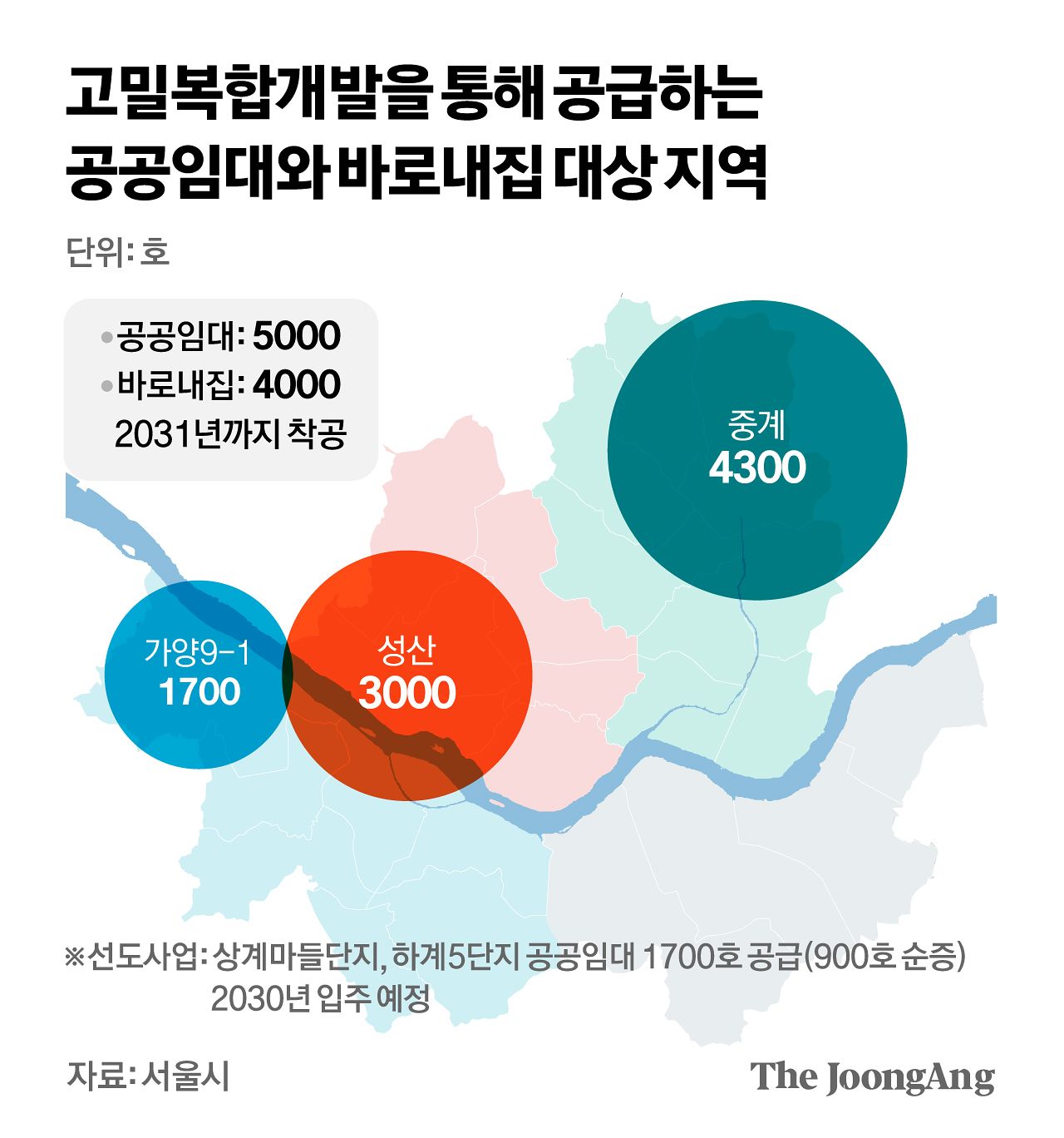 고밀복합개발을 통해 공급하는 공공임대와 바로내집 대상 지역. 그래픽=김영희 디자이너