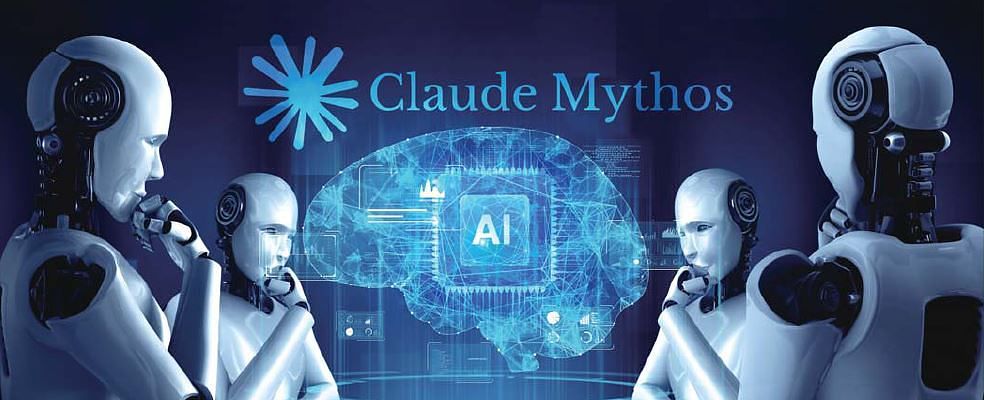 앤트로픽의 초강력 AI 신모델 ‘미토스’ 이미지. 휴머노이드와 인간의 뇌 이미지를 결합해 AI를 형상화한 그래픽 이미지. 셔터스톡
