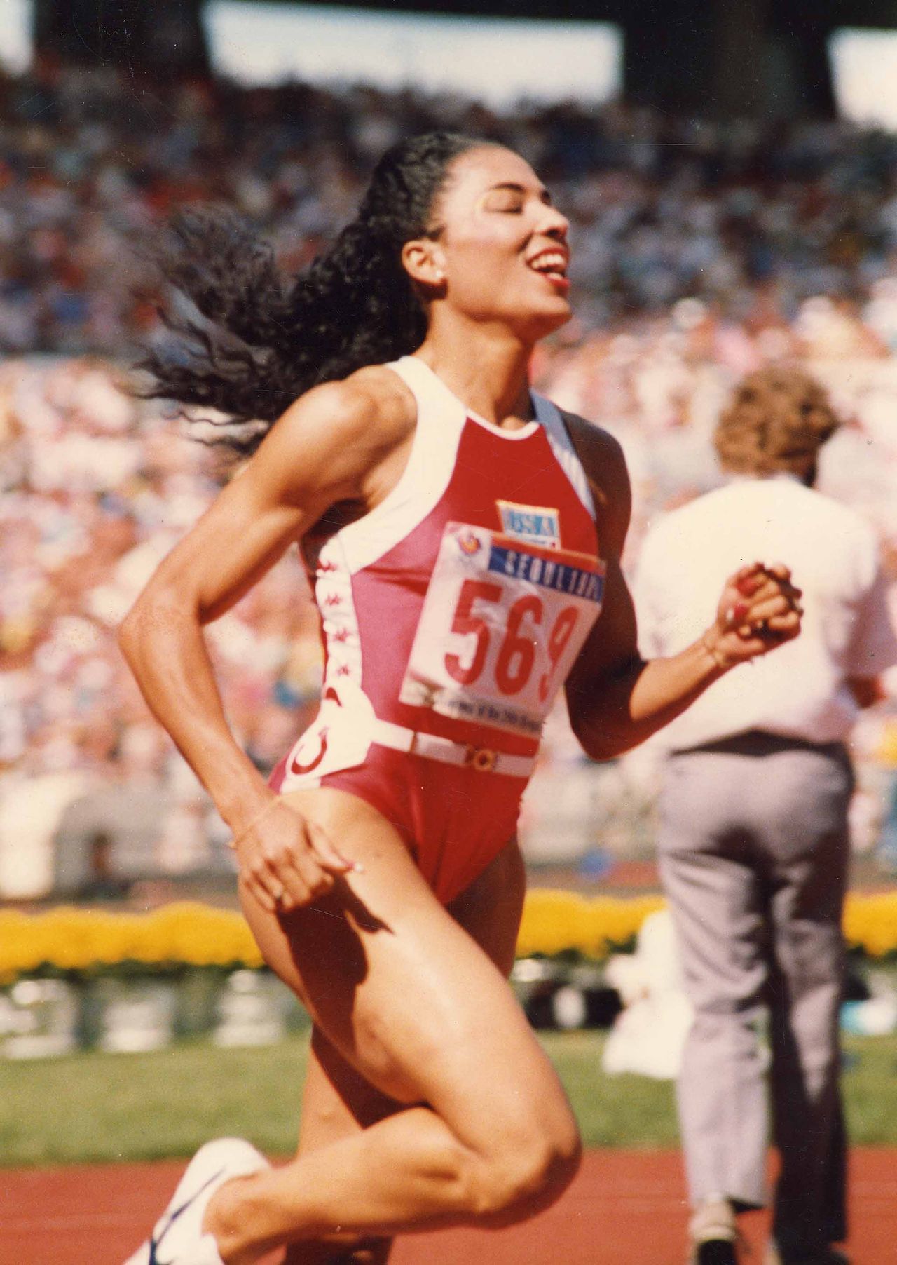 미국 그리피스 조이너가 1988 서울올림픽 육상 여자 100m에서 10초49의 세계신기록으로 우승했다. 중앙포토