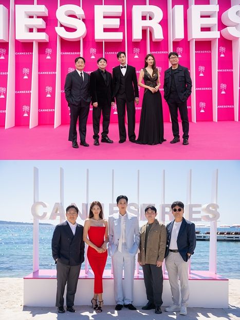 칸 시리즈 페스티벌 행사에 참석한 '신의 눈물' 제작진들. [사진 SLL]