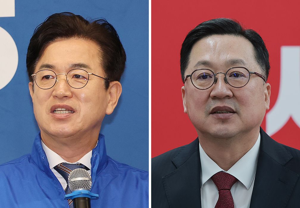 더불어민주당 허태정(왼쪽)후보와 국민의힘 이장우 후보. 중앙포토