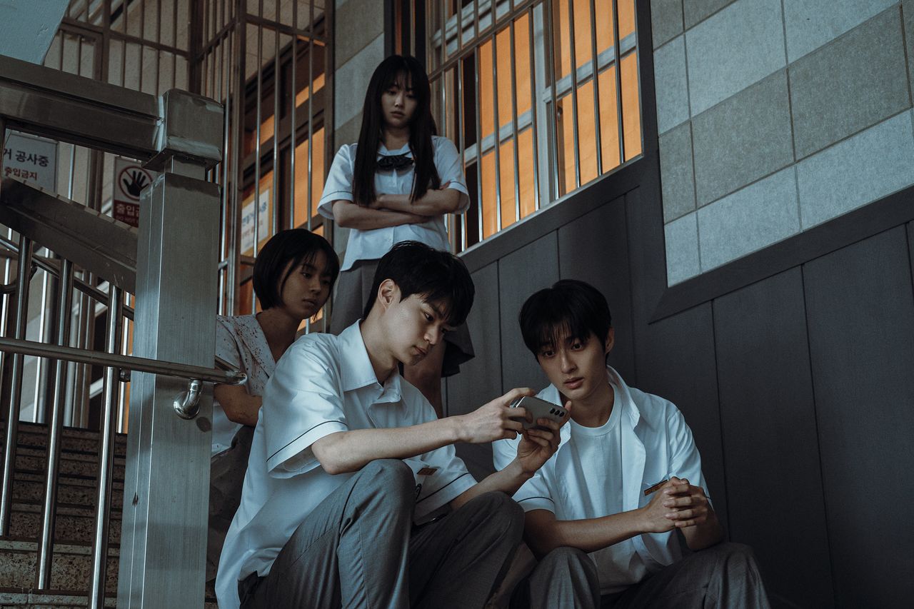 '기리고'의 주인공은 고등학생들이다. 맨 위부터 강미나, 전소영, 현우석, 백선호. 사진 넷플릭스