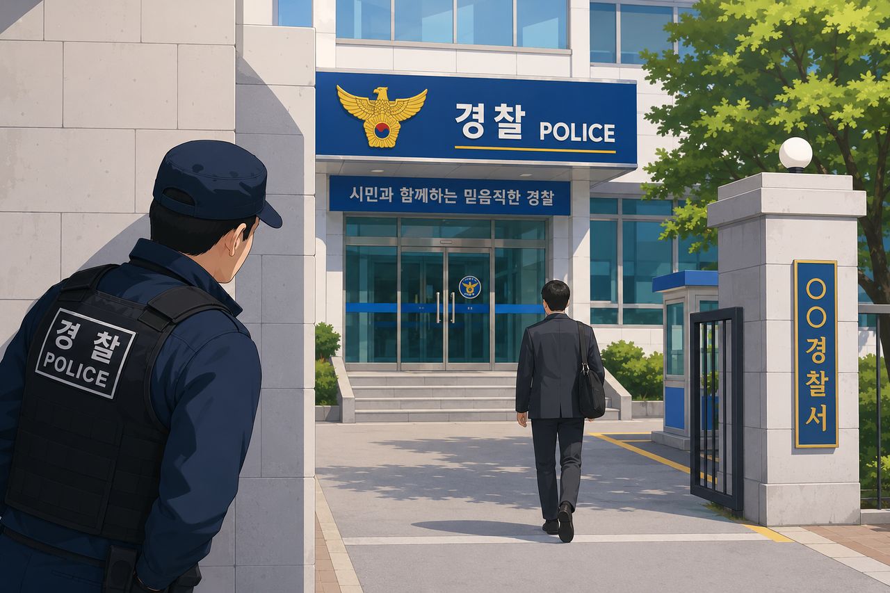 7일 법조계에 따르면 수사기관에 자진 출석한 피의자에게 체포영장을 집행한 것은 위법하다는 대법원 판단이 나왔다. 사진은 경찰이 잠복해 피의자를 체포하는 모습을 묘사해 생성한 생성형AI 사진. 사진 챗GPT