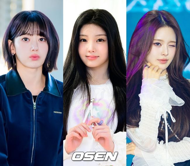 르세라핌 사쿠라, 아일릿 원희, 이즈나 방지민. OSEN DB