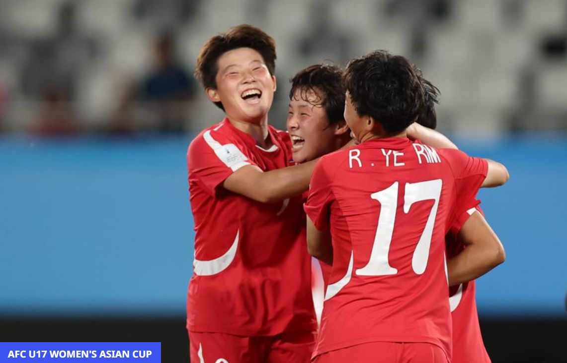 아시아 정상에 오른 북한 U-17 여자 축구대표팀. 사진 AFC 