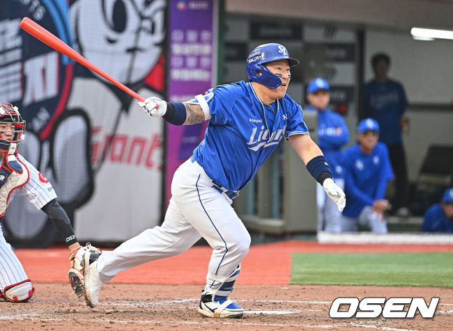[OSEN=부산, 이석우 기자] 삼성 라이온즈 최형우 188 2026.05.23 / foto0307@osen.co.kr