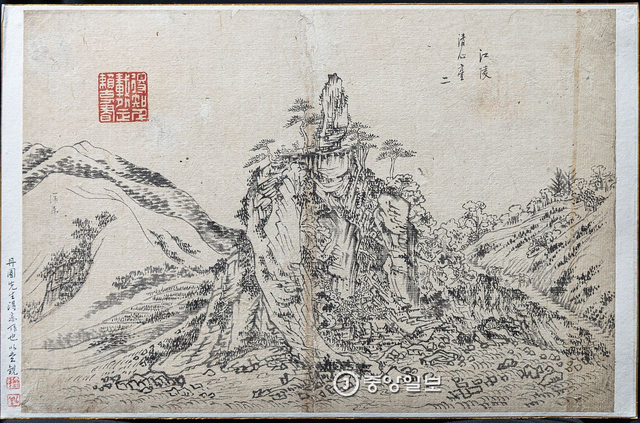 단원 김홍도(1745~1806?)가 금강산과 관동팔경 일대를 유람하고 그린 초본화첩 ‘해동명산도첩’ 중 누락됐던 10점이 발견됐다. 사진은 새로 발견된 10점 중 청심대(강원도 평창 소재). 권혁재 사진전문기자