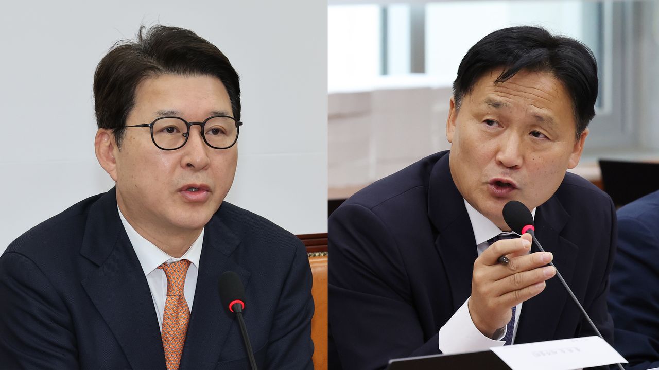 6·3 지방선거를 하루 앞두고 김영진 더불어민주당 의원(오른쪽)과 신동욱 국민의힘 최고위원이 ‘황현희의 불편한 여의도’에 출연한다. 뉴시스