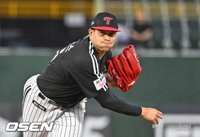 [OSEN=부산, 이석우 기자] LG 트윈스 치리노스 158 2026.05.27 / foto0307@osen.co.kr