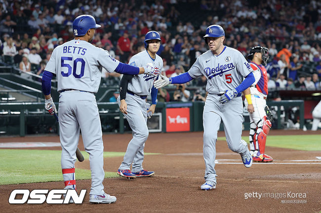[사진] 다저스 선수들. ⓒGettyimages(무단전재 및 재배포 금지)