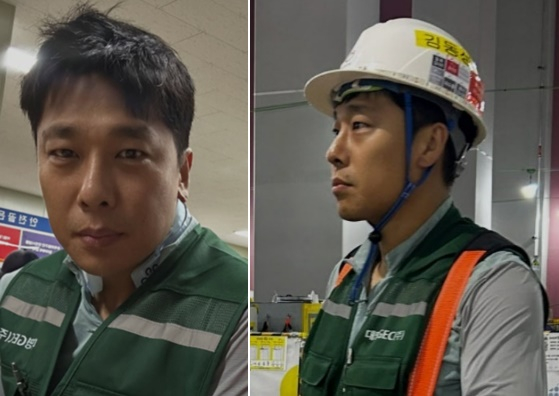 두 자녀의 양육비를 미지급해 재판에 넘겨진 쇼트트랙 국가대표 출신 김동성씨가 건설현장에서 일하는 모습. 사진 인민정 인스타그램 캡처
