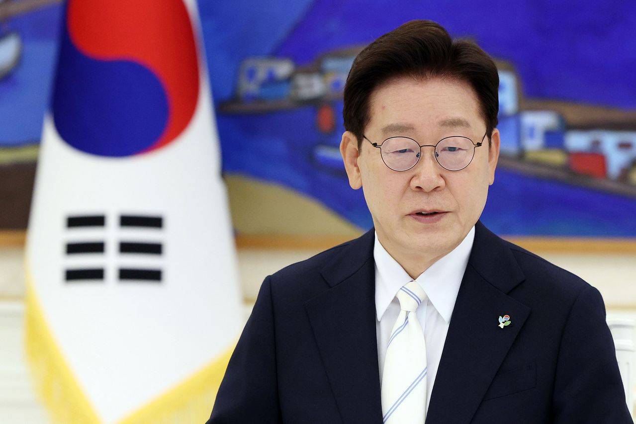  이재명 대통령이 8일 청와대에서 열린 4부 요인 회동에서 발언하고 있다.뉴스1
