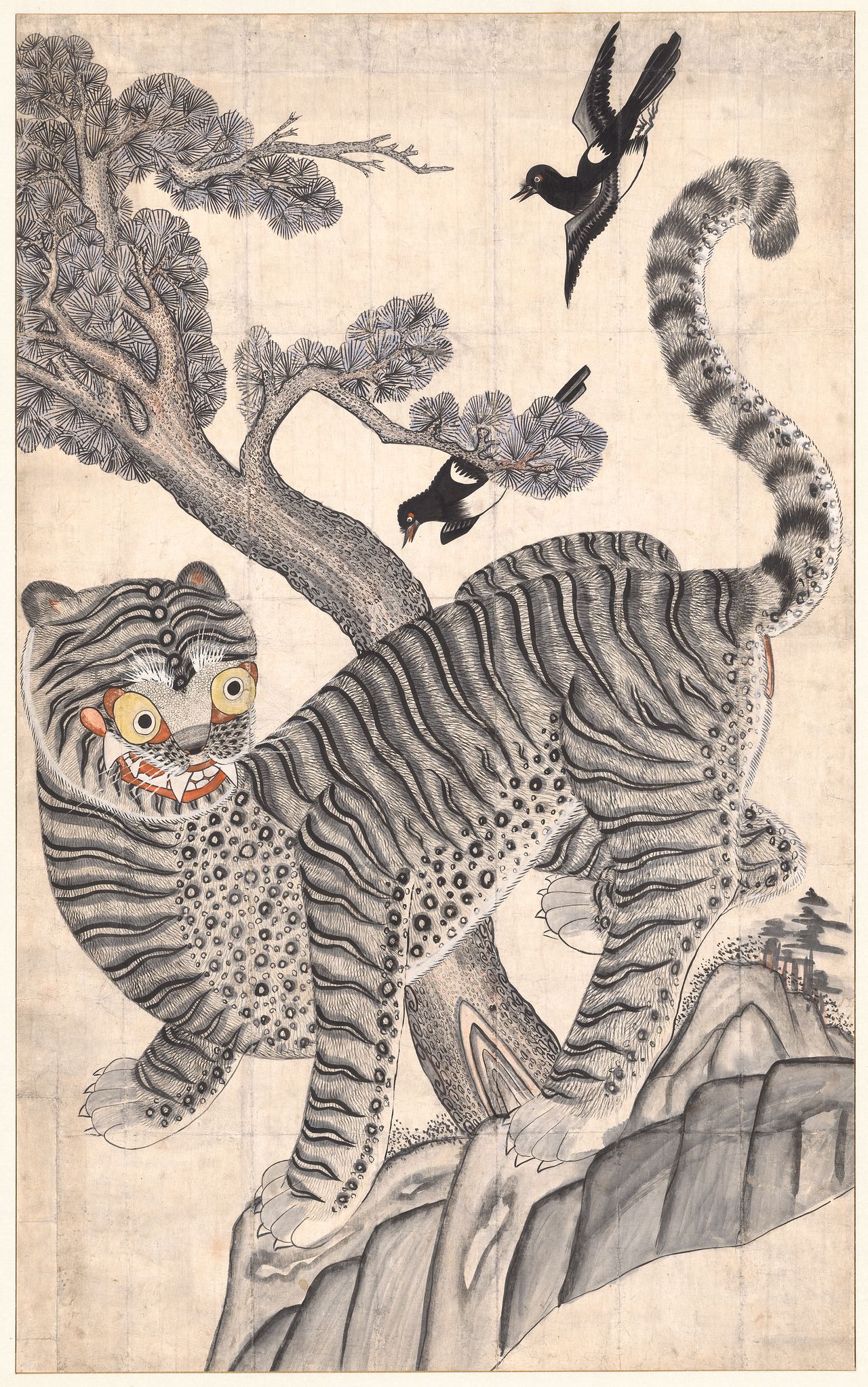 이건희컬렉션 민화 '까치 호랑이'(1800-1900년경). 사진 국립중앙박물관 