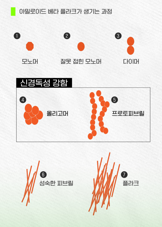 레켐비는 플라크 단계뿐 아니라 프로토피브릴 단계에 있는 아밀로이드 베타까지 제거하는 유일한 약물이다. 독성을 한창 발휘하는 단계에 작용해 효과가 크다. 그래픽 이민서