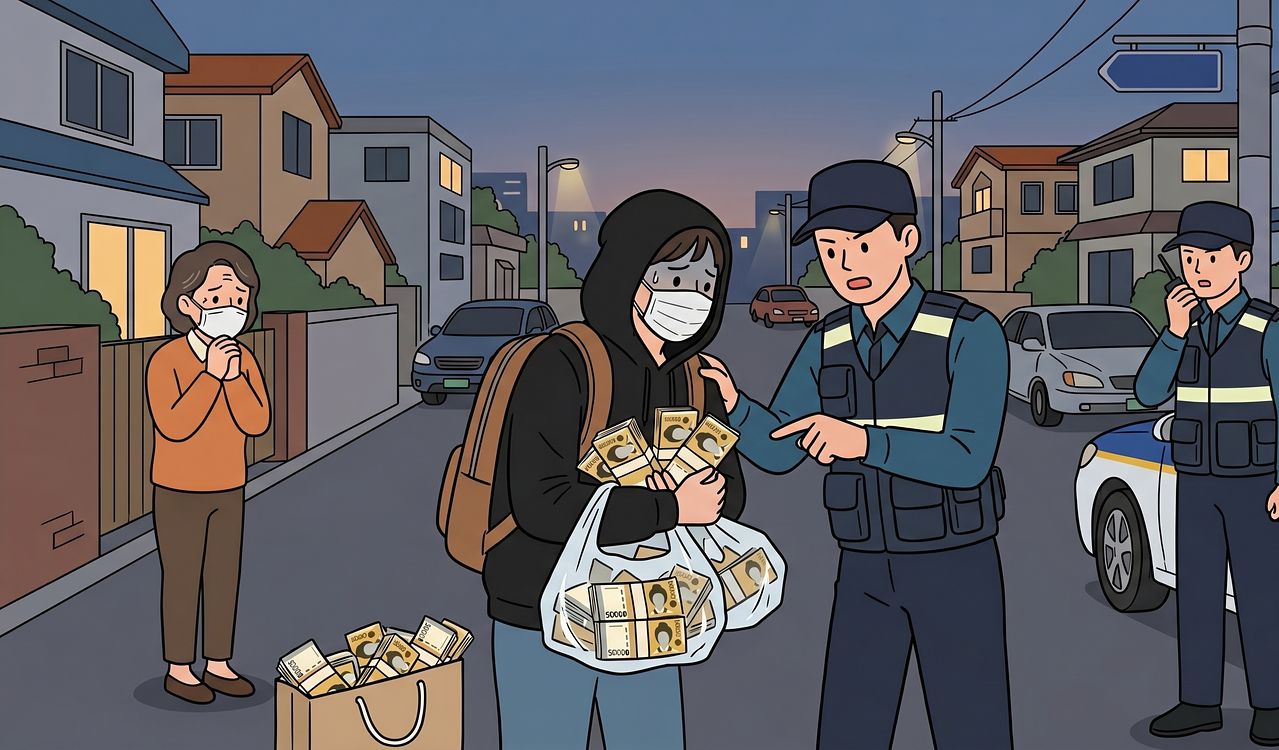 보이스피싱 수거책인 20대 외국인 여성 A씨가 사기 등 혐의로 6월 초 구속 송치됐다. 사진은 이해를 돕기 위해 제작한 AI 이미지. 사진 제미나이 