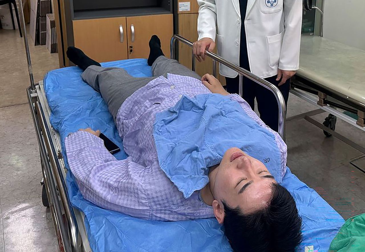 정이한 개혁신당 부산시장 후보가 병원에서 입원 치료를 받고 있다. 뉴스1