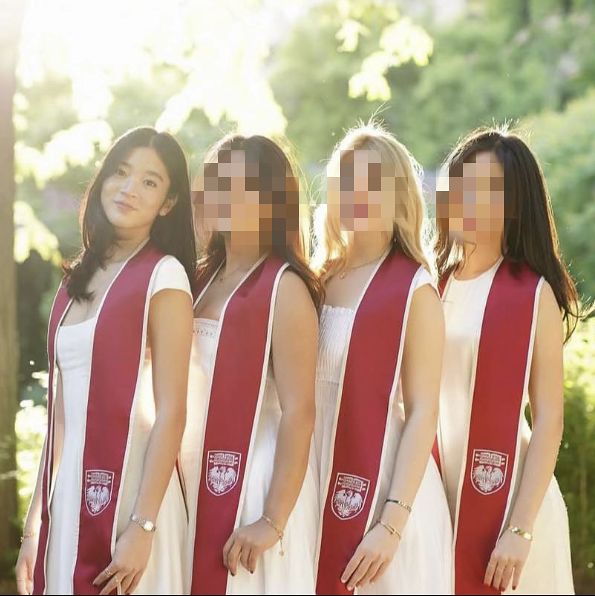 이재용 삼성전자 회장의 장녀 이원주 양의 미국 시카고대학교 졸업사진. 사진 SNS 캡처