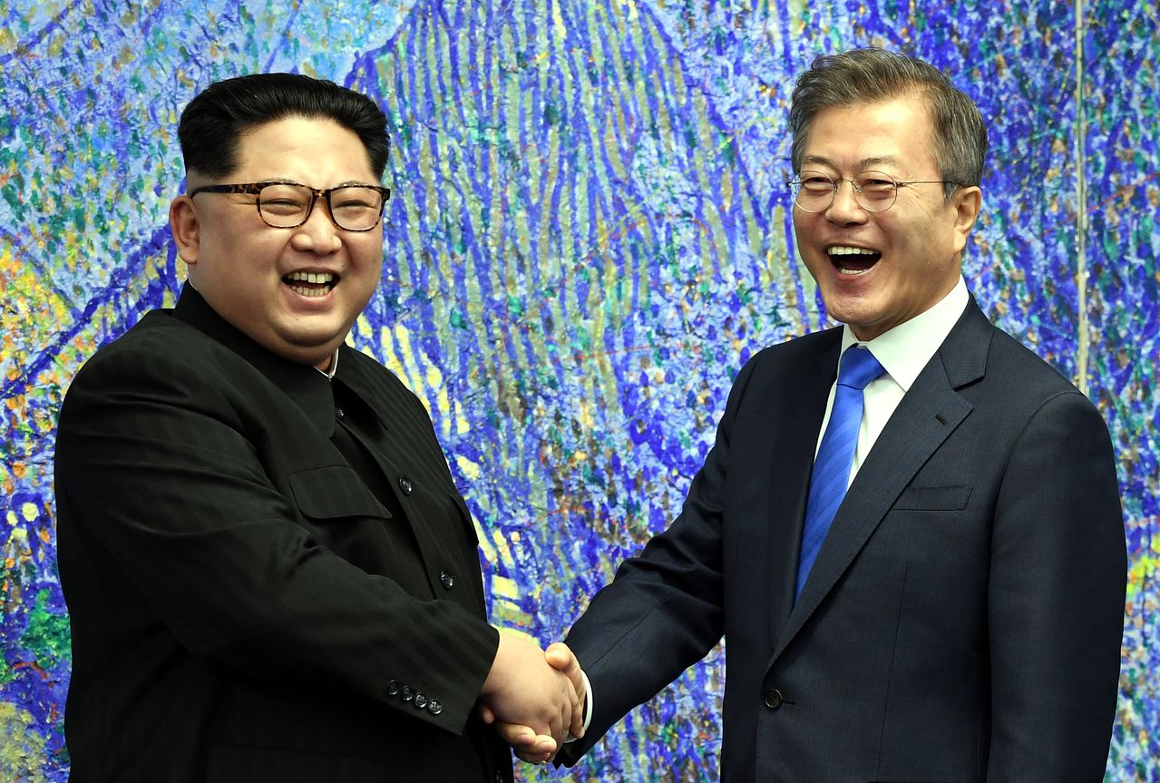 2018년 4월 27일 남북 정상회담 김정은 문재인. 한국공동사진기자단