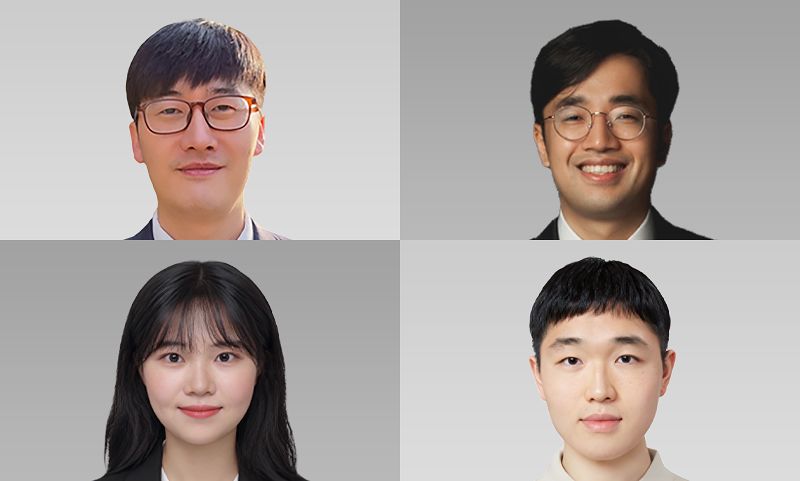 왼쪽 위부터 시계방향으로 박제영 서강대 화공생명공학과 교수, 오동엽 고려대 교수, 안영환 연구원, 신미라 연구원.