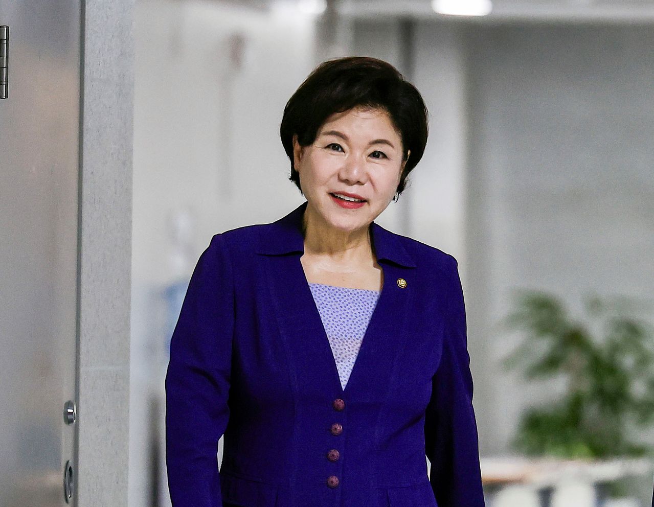 조은희 국민의힘 의원이 25일 서울 여의도 국회 의원회관에서 열린 대안과 미래 조찬 모임에 참석하고 있다. 뉴시스