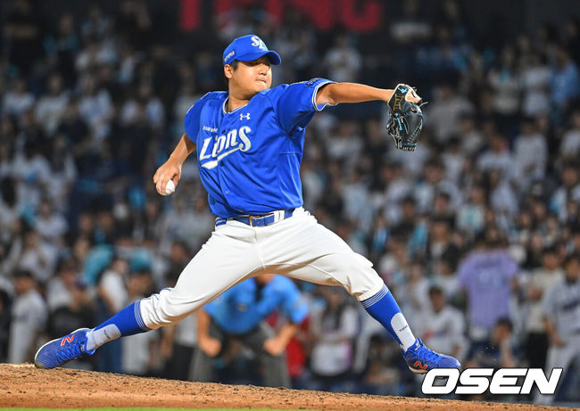 [OSEN=창원, 이석우 기자] 30일 창원NC파크에서 2026 신한 SOL KBO 리그 NC 다이노스와 삼성 라이온즈의 경기가 열렸다. 홈팀 NC는 테일러가, 방문팀 삼성은 오러클린이 선발 출전했다. 삼성 라이온즈 최지광이 역투하고 있다. 2026.06.30 / foto0307@osen.co.kr