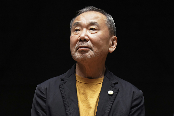 2021년 무라카미 하루키 도서관에서 열린 기자회견에 참석한 무라카미 하루키. 중앙포토