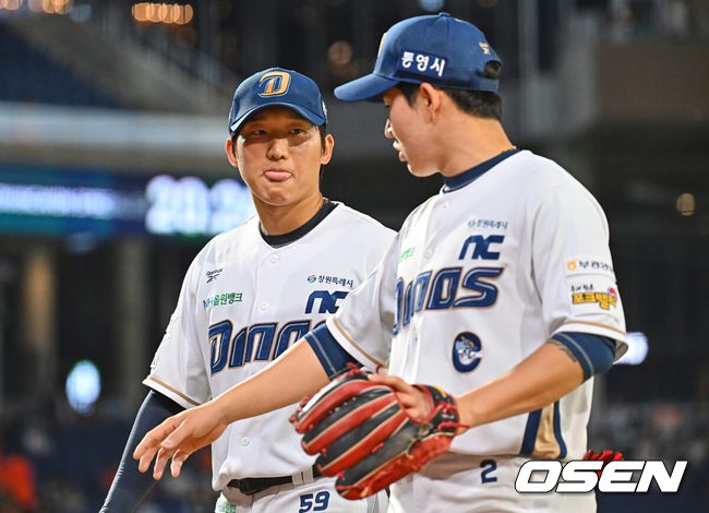 NC 박민우와 구창모./OSEN DB