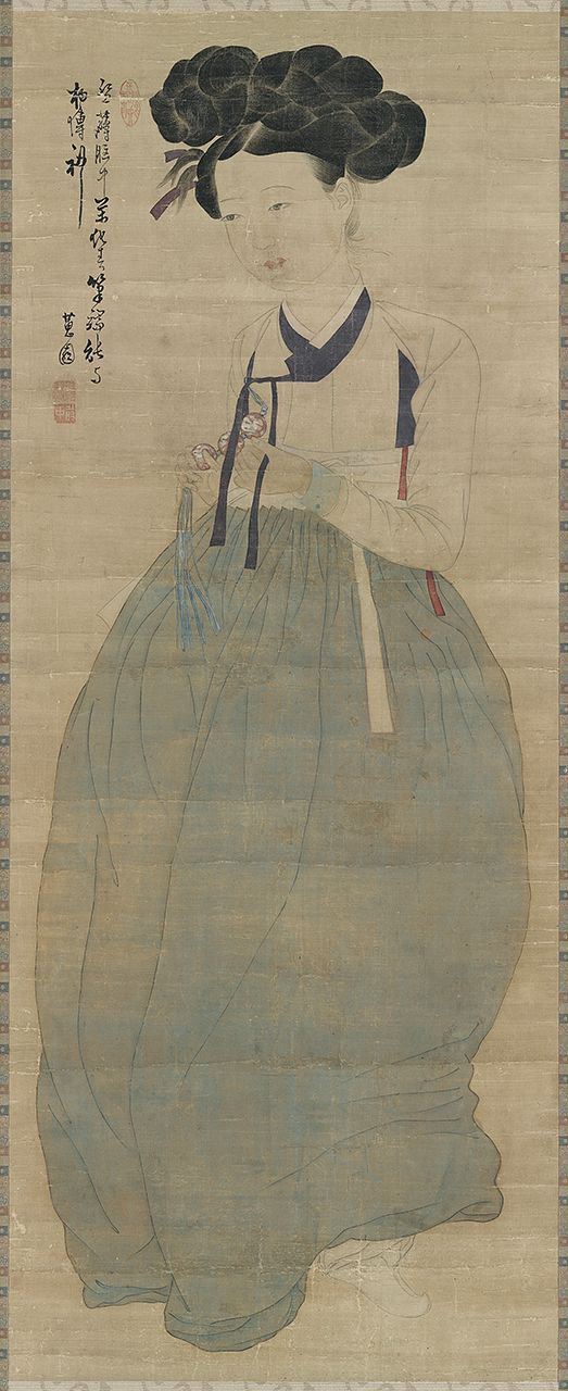 신윤복의 미인도. 사진 대구간송미술관