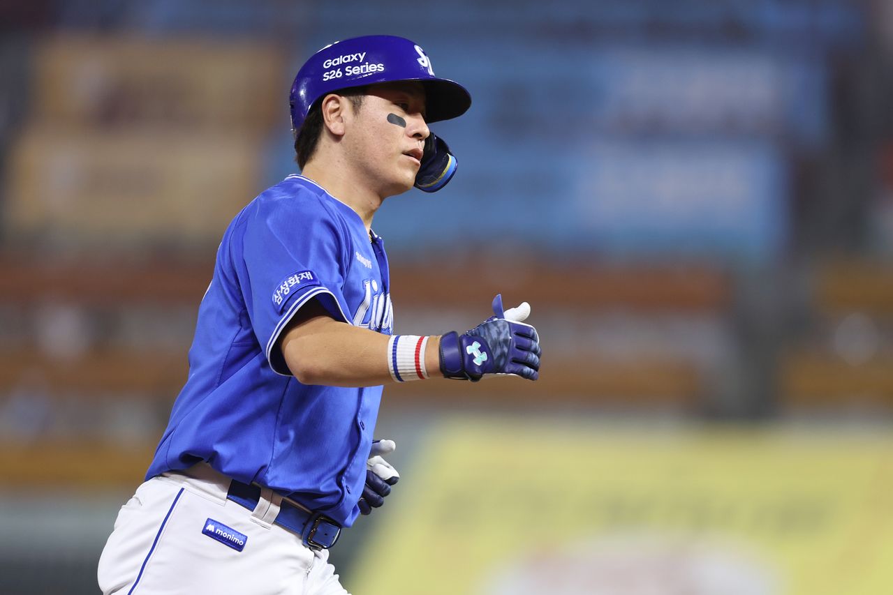 5일 인천 SSG 랜더스전에서 홈런 2개를 터트린 삼성 강민호. 사진 삼성 라이온즈