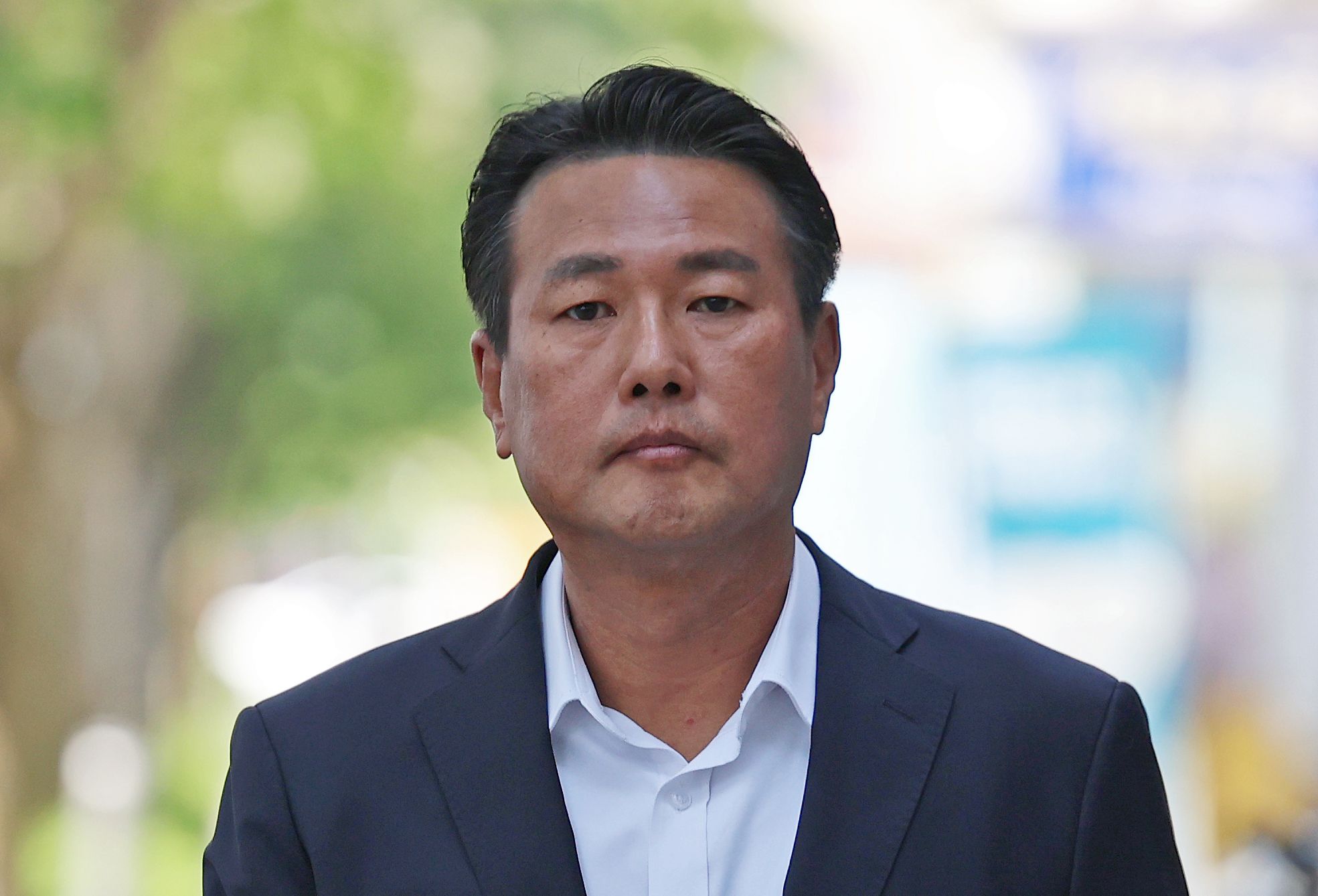 김태효 전 국가안보실 1차장이 지난 5월 15일 오전 내란중요임무종사 혐의로 피의자 조사를 받기 위해 경기 과천 2차 종합특검 사무실로 출석하고 있다. 뉴스1