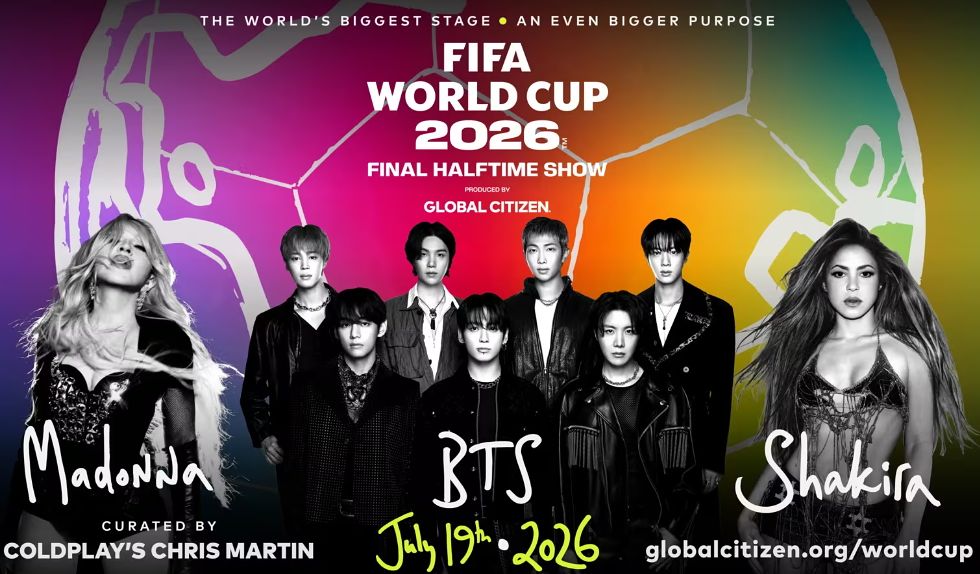 BTS, 마돈나, 샤키라 등 북중미 월드컵 하프타임쇼 출연진. 사진 FIFA