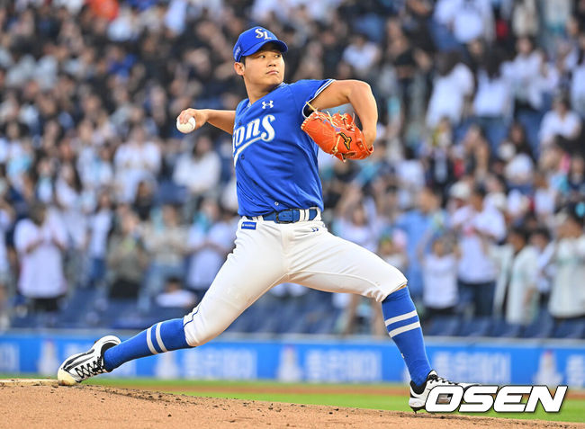 [OSEN=창원, 이석우 기자] 삼성 라이온즈 김백산 142 2026.07.02 / foto0307@osen.co.kr