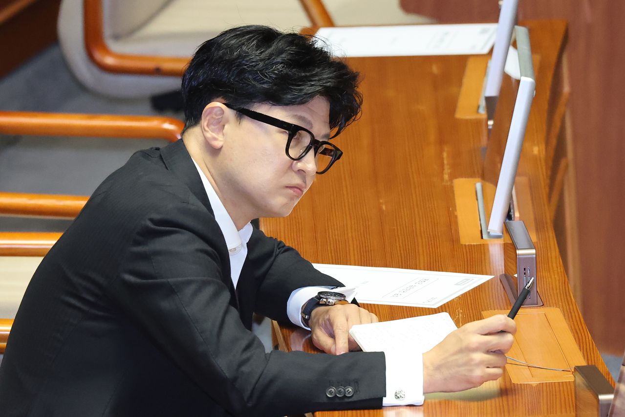 한동훈 무소속 의원이 20일 서울 여의도 국회에서 열린 제437회국회(임시회) 제1차 본회의에 자리하고 잇다. 뉴스1