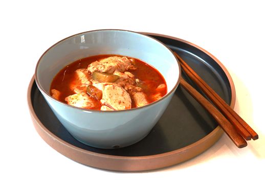 두 사람이 직접 만든 마라순두부찌개. 사진 송미성 