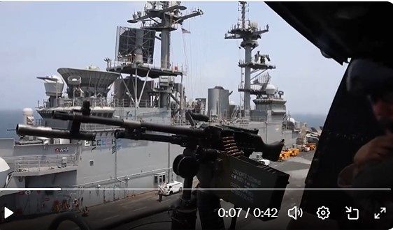 미 중부사령부(CENTCOM)은 25일(현지시간) X(옛 트위터)에 이란에 대한 해상봉쇄 작전이 지속되고 있다며 관련 동영상을 공개했다. 미 중부사령부