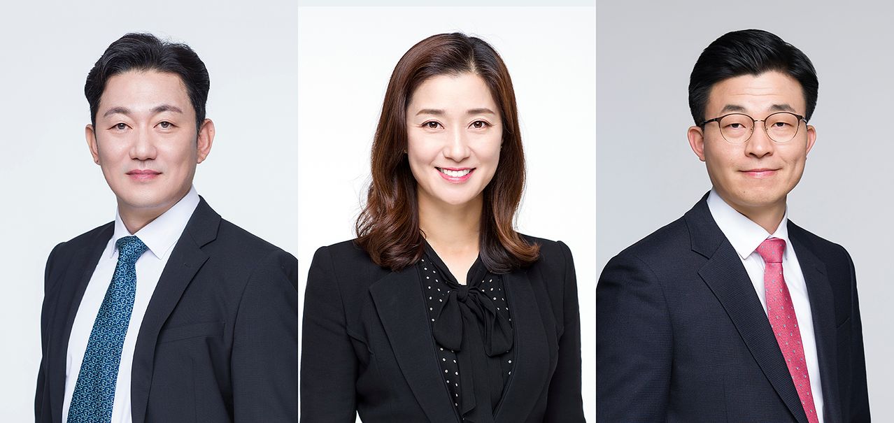 왼쪽부터 이동건 법무법인 세종 대표변호사, 이숙미 변호사, 안효섭 기업지배구조연구소장.