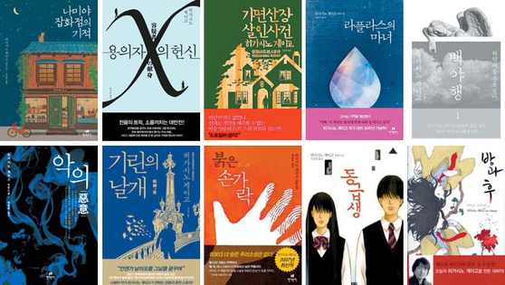 히가시노 게이고 대표작. 사진 교보문고