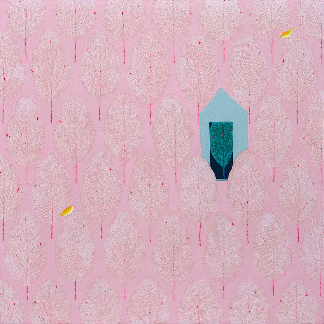 이미애 스물하나봄-꿈꾸는 겁쟁이, 55x55cmMixed media, 2026년