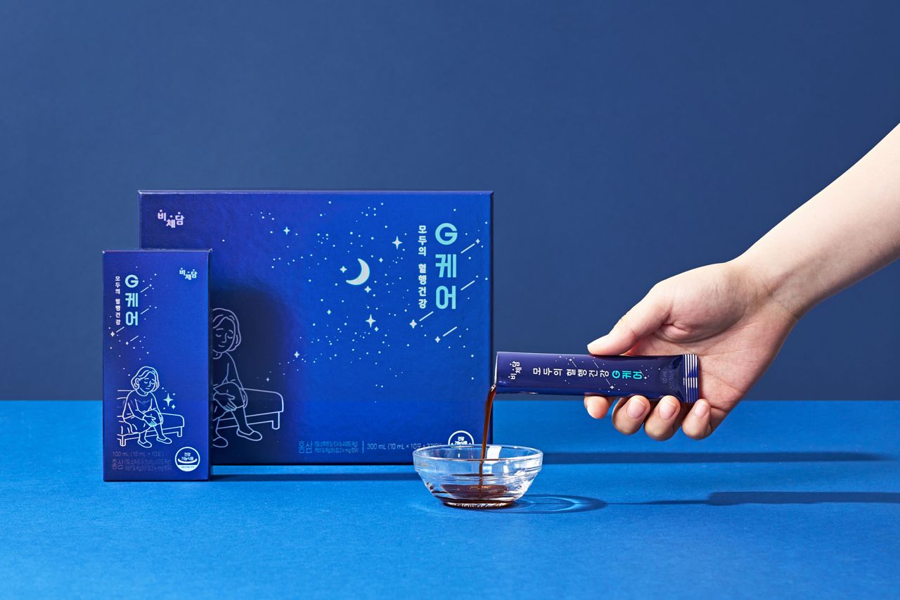 한국한의약진흥원 지원 기업인 비체담이 개발한 야간하지경련 완화 제품 ‘모두의 혈행 건강 G-케어’.
