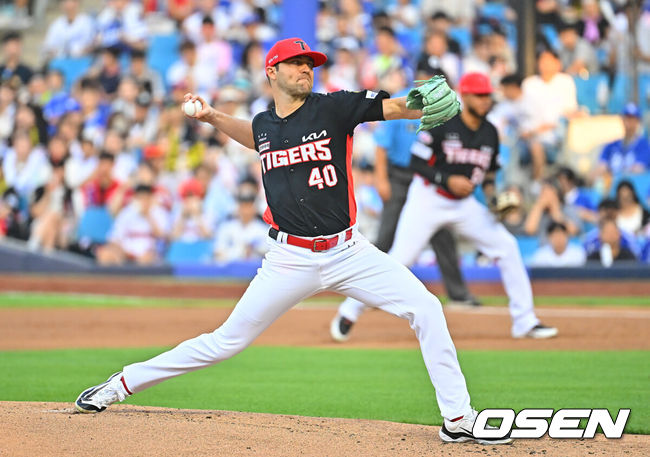 [OSEN=대구, 이석우 기자] 30일 대구삼성라이온즈파크에서 2026 신한 SOL KBO 리그 삼성 라이온즈와 KIA 타이거즈의 경기가 열렸다. 홈팀 삼성은 페덱이, 방문팀 KIA는 네일이 선발 출전했다. KIA 타이거즈 선발 투수 네일이 역투하고 있다. 2026.07.30 / foto0307@osen.co.kr