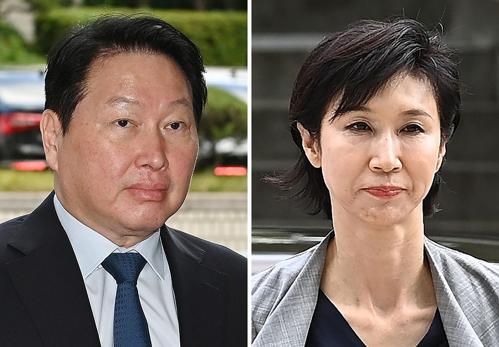 최태원(왼쪽), 노소영